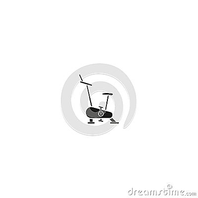 Stationary bike vector icon Vector Illustration